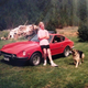 Me proudly displaying my first Datsun days after purchase (Spooky the dog)